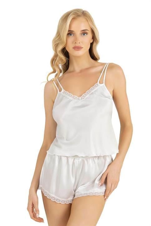 Aria's Closet Ekru Saten Şort Takımı 9210 EKRU S