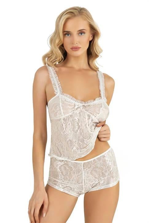 Aria's Closet Ekru Saten Şort Takımı 9221 EKRU S