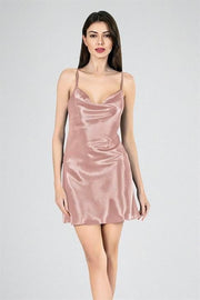 Aria's Closet Kısa Gecelik Degaje Yaka Vizon 7740 VİZON S