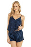 Aria's Closet Lacivert Saten Şort Takımı 9204 LACİVERT S
