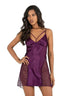 Aria's Closet Mor Kısa Saten Gecelik 8233 MOR S
