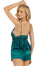 Aria's Closet Petrol Saten Şort Takımı 9208