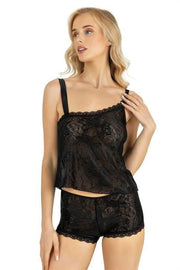 Aria's Closet Siyah Saten Şort Takımı 9220 SİYAH S