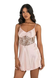 Aria's Closet Somon Kısa Saten Gecelik 8239 SOMON S