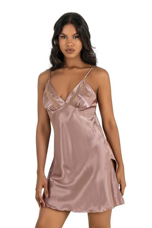 Aria's Closet Vizon Kısa Saten Gecelik 8211 VİZON S