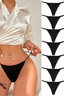 Aria's Closet 7'li Süprem Penye String Tanga Siyah Görsel Standart