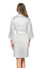Aria's Closet Beyaz Kısa Saten Bride Sabahlık BEYAZ S