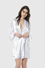 Aria's Closet Beyaz Kısa Saten Sabahlık BEYAZ S
