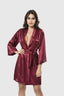 Aria's Closet Bordo Kısa Saten Sabahlık BORDO S