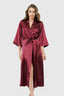 Aria's Closet Bordo Uzun Saten Sabahlık BORDO S