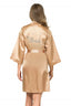 Aria's Closet Gold Kısa Saten Bride Sabahlık GOLD S