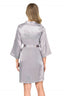 Aria's Closet Gri Kısa Saten Bride Sabahlık GRİ S