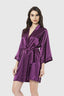 Aria's Closet Mor Kısa Saten Sabahlık MOR S