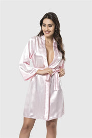 Aria's Closet Pembe Kısa Saten Sabahlık PEMBE S