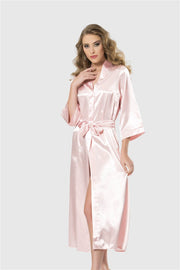 Aria's Closet Somon Uzun Saten Sabahlık SOMON S