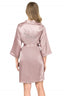 Aria's Closet Vizon Kısa Saten Bride Sabahlık VİZON S