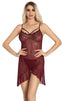 Aria's Closet Bordo Dantel İşlemeli Göğüs İp Detaylı Fantezi Tül Gecelik Bordo S/M