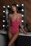 Aria's Closet Çiçek Desenli Pembe Bodysuit Pembe 75B