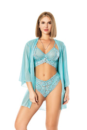 Aria's Closet Dantelli Transparan Fantezi Gecelik Takımı Görsel S/M