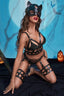 Aria's Closet Fantezi Kedi Maskeli Harness Set Siyah S/M
