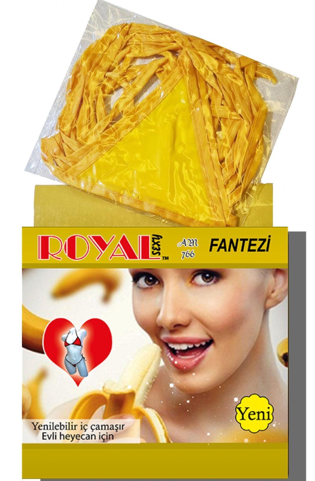 Aria's Closet Fantezi Tüketilebilen Yenilebilir Muz Aromalı İç Çamaşırı Takımı Görsel Standart