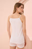 Aria's Closet İp Askılı Beyaz Ribana Atlet