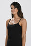 Aria's Closet İp Askılı Siyah Ribana Atlet