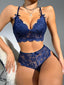Aria's Closet Lacivert Dantelli Fantezi Bralet Sütyen Takımı Lacivert S