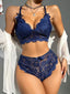 Aria's Closet Lacivert Dantelli Fantezi Bralet Sütyen Takımı