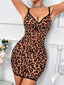 Aria's Closet Leopar Desenli Sırt Dekolteli Fantezi Gecelik