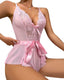 Aria's Closet Pembe Dantel İşlemeli Kurdelalı Fantezi Tül Babydoll