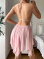 Aria's Closet Pembe Kelebek İşlemeli Tül Fantezi Gecelik
