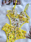 Aria's Closet Sarı Çiçek Desenli Bodysuit