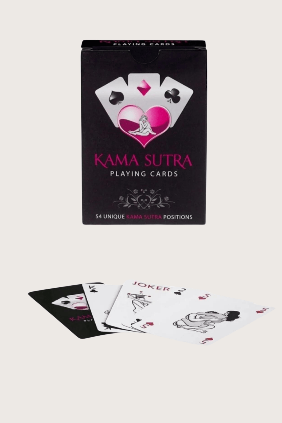 Aria's Closet Sexy Görselli Oyun Kartı Kama Sutra Siyah Kırbaç Set