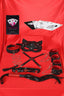 Aria's Closet Sexy Görselli Oyun Kartı Kama Sutra 7'li Kırmızı Siyah Harness Set Siyah-Kırmızı Standart
