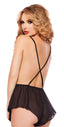 Aria's Closet Siyah Dantel İşlemeli Tül Fantezi Babydoll