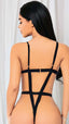 Aria's Closet Siyah İp Detaylı Tül Fantezi Body