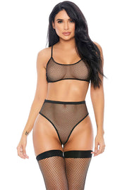 Aria's Closet Transparan File Sütyen Takımı Siyah S/M