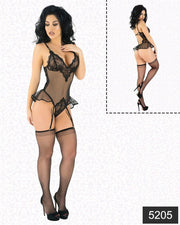Aria's Closet Desenli Tül Babydoll Görsel XS
