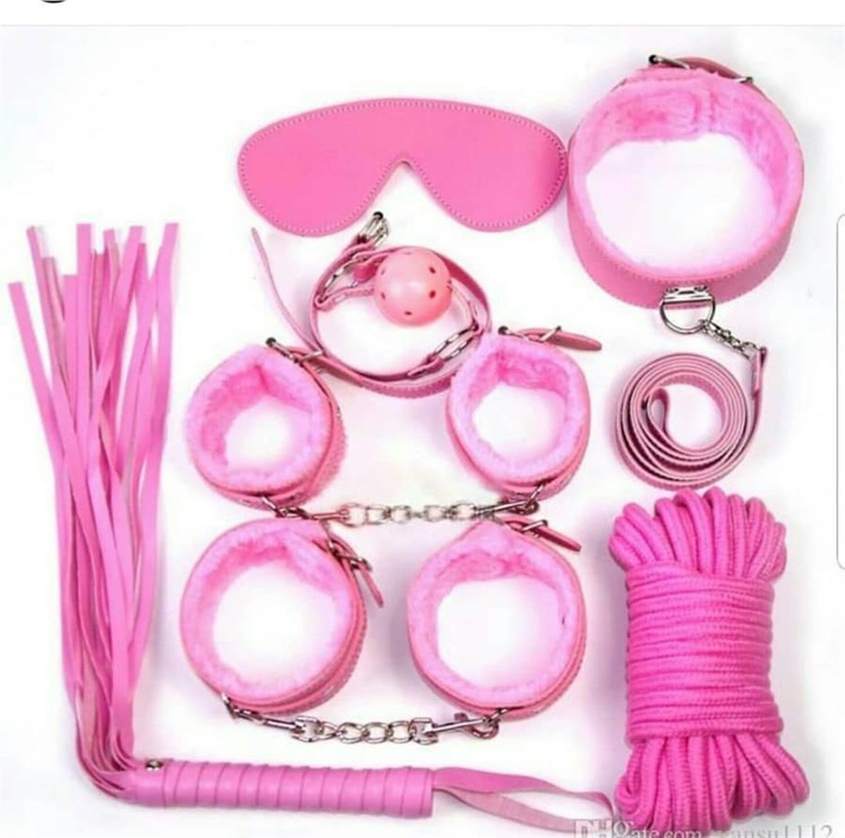 Aria's Closet Grinin 50 Tonu Fantazi Kelepçe Kırbaç Seti