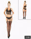 Aria's Closet Jartiyerli Büstiyer Set Siyah XS
