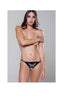 MOONLİGHT 9198 BASKILI AĞI AÇIK FANTEZİ STRİNG SİYAH STD