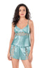 Aria's Closet Aqua Saten Babydoll Şort Takımı AQUA S