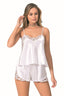 Aria's Closet Beyaz Saten Babydoll Şort Takımı BEYAZ S