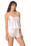 Aria's Closet Beyaz Saten Babydoll Şort Takımı BEYAZ S
