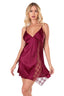 Aria's Closet Bordo Kısa Saten Gecelik