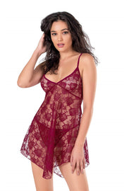 Aria's Closet Bordo Kısa Tül Gecelik BORDO S