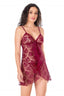 Aria's Closet Bordo Kısa Tül Gecelik