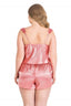 Aria's Closet Büyük Beden Mercan Saten Babydoll Şort Takımı