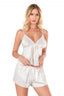 Aria's Closet Ekru Saten Babydoll Şort Takımı